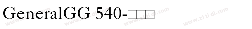 GeneralGG 540字体转换
